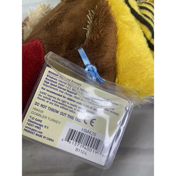 Ganz Webkinz Gobbler Turkey Plush Stuffed Toy Brand New Sealed Unused Code Tag - Picture 3 of 10